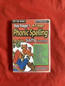Key Stage 1 4-7 Years Phonic Spelling Action SATS learning PC CD-ROM New Sealed - Picture 1 of 3