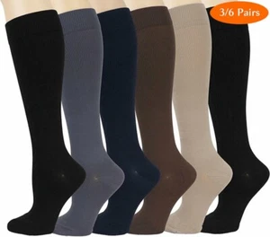 Compression Socks / Hose Knee High 20-30 mmHg Men Women Stockings Flight Travel - Picture 1 of 24