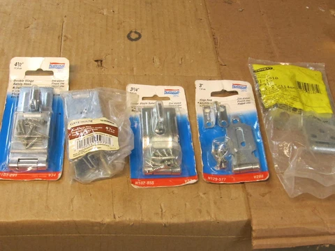 Lot of  5 NOS Hasp Door Gate    Hardware Stanley ,National, Gate House Cover