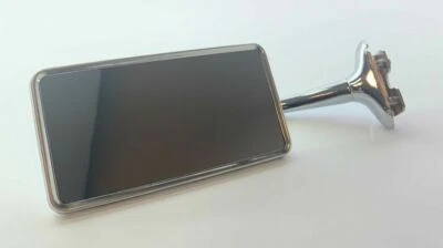 (1) Espejo retrovisor rectangular universal de acero inoxidable para Ford Dodge Chevy Mopar Foto 1 de 4