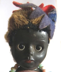 A very pretty small Black Doll c.1960s Swinging Arms and Blinking - Picture 1 of 12
