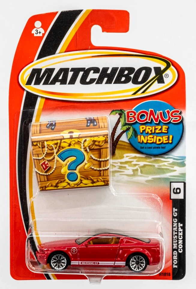 2005 Matchbox #6 Ford Mustang GT Concept TORCH КРАСНЫЙ ПРОЗРАЧНЫЙ СЛОЙ | FSC - Изображение 1 из 1