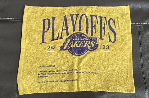 Los Angeles Lakers 2023 SGA Playoff Rally Towel - Lebron James Cover