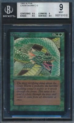 Alpha Craw Wurm BGS 9 Graded Magic MTG (1510) -magicgraders- - Image 1 of 3