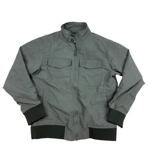 OLD NAVY-Boys Gray Bomber Jacket Full Zip Mock Neck Nylon M (8) Acrylic Coated - Picture 1 of 12