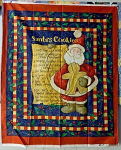 Fabric Panel Christmas Santa’s Cookbook #3107 by Daisy Kingdom 44” x 36” NEW