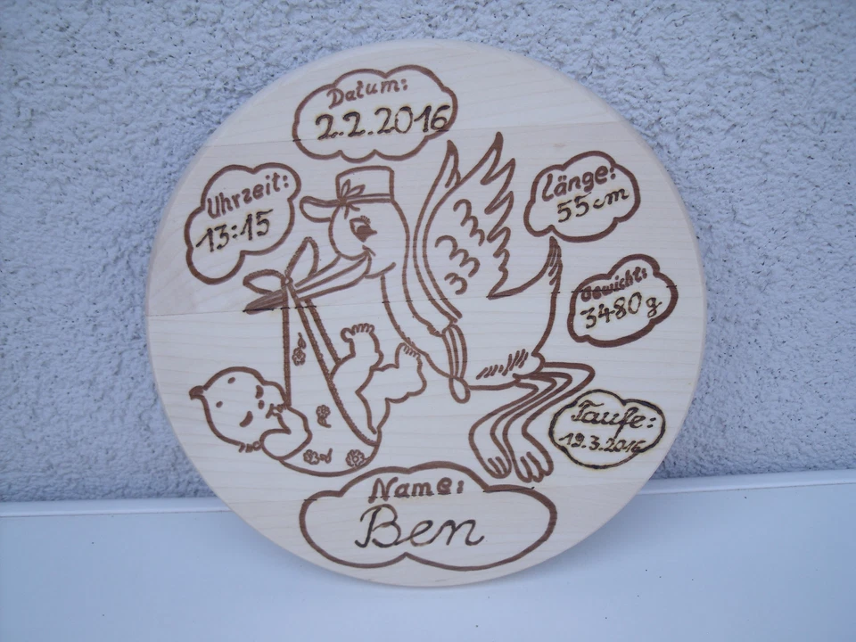 Taufteller roh, Ben, mit Taufwolke - Bild 1 von 1