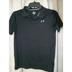 Polo Under Armour Classic nera prestazioni atletiche golf tennis YMD/JNR/M - Foto 1 di 3