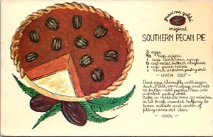 Gran'ma Golds' Southern Pecan Pie Recipe Florida Posted Chrome Postcard 9J - Picture 1 of 2