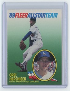 1989 Fleer All-Stars Orel Hershiser . Los Angeles Dodgers #7