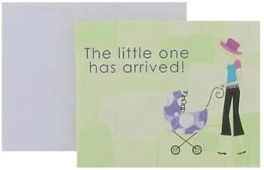 Mod Mom's Shower Little One Stroller New Baby Party Cards Birth Announcements - Image 1 of 1