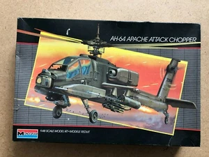 Antiguo modelo kit 1:48 monograma Boeing AH 64 Apache - comprobar si hay piezas faltantes A - Imagen 1 de 7