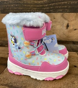 Bluey Toddler Girls Toddler / Kids Winter Boots with Faux Fur Trim Pink Size 8 - Picture 1 of 9