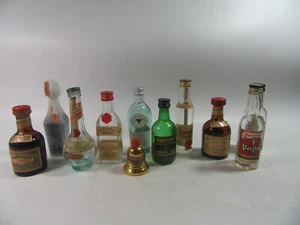11 x Vintage Miniature Mixed Empty Alcohol Bottles Liquers etc Man Cave - Picture 1 of 6