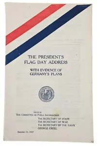 1917 Woodrow Wilson Rede des Präsidenten Beweise für Deutschlands Pläne - Bild 1 von 1
