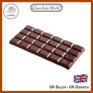 CW2162 Chocolate World Professional Polycarbonate 100g Rectangle Tablet Mould - Picture 1 of 4