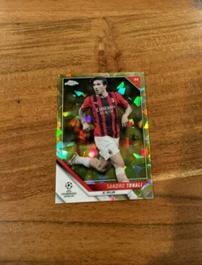 Sandro Tonali 2021-22 Topps Chrome UEFA Yellow Sapphire Refractor /99 NRMT+ - Picture 1 of 2