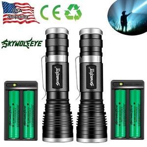 Super Bright Rechargeable LED Tactical Flashlight Zoomable Small Flashlight Lamp