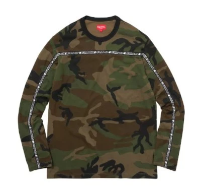Supreme F/W ' 17 ленты полоски Pique L/S лесной камуфляж размер большой - Изображение 1 из 3
