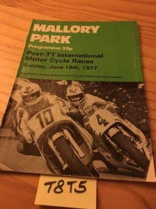 Mallory Park Circuito Junio 1977 Programa Carrera Racing Moto Colección - Imagen 1 de 7