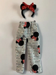 Minnie Mouse Kleidung Hose mit Maus Ohren Stirnband passt 12 in Elfe Puppe Pixie - Bild 1 von 1