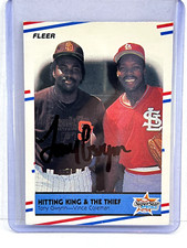 ⭐️1998 Fleer #634 Tony Gwynn & Vince Coleman Autographed Card⭐️