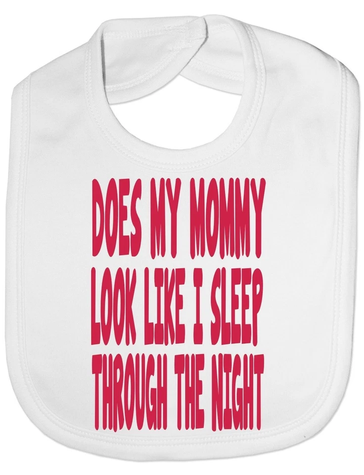 PRINTSHOP2000 Sieht Mama aus wie ich schläfe Baby Fütterlätzchen Geschenk