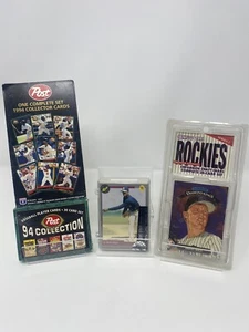 Tres paquetes de tarjetas de béisbol sin abrir de la década de 1990 de colección: "Clásico"-91", Post" y "Donruss" - Imagen 1 de 18