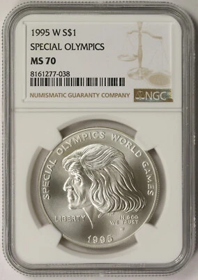 1995-W Special Olympics Modern Commemorative Silver $1 MS 70 NGC - Image 1 of 4