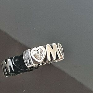 Pandora Mothers Pride Mom Cz Heart Mum Spacer Silver Charm 791520 Free Postage