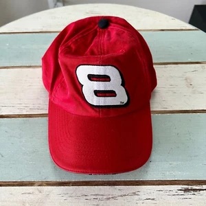 Dale Earnhardt Jr Hat Cap #8 Red Adjustable Strap Back Embroidered Bud Chase - Picture 1 of 10