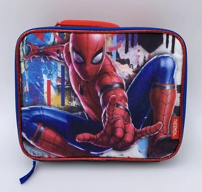 Lancheira térmica com isolamento térmico Homem-Aranha preta vermelha - Imagem 1 de 4