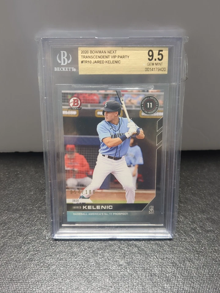 2020 Bowman Transcendent Collection Next /100 Jarred Kelenic Beckett 9.5 - Image 1 of 2