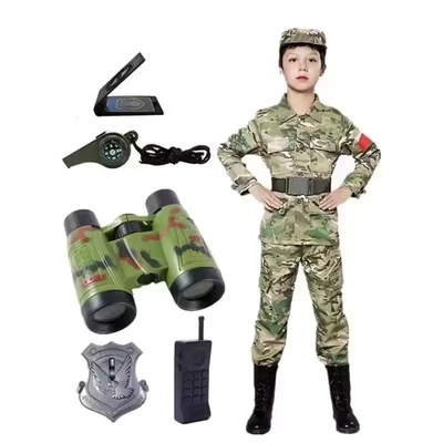 Kids Boys Military Tops And Pants Coustume Soilders Army Uniform - Image 1 of 4