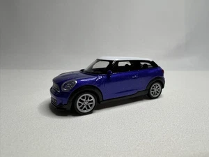 1:43 Mini Cooper S Paceman 2013-2016 Blau-Weiß NEU OVP Modellauto Diecast Welly - Bild 1 von 9