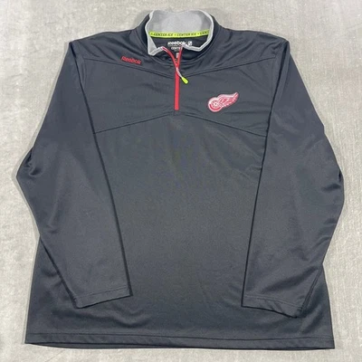 Chaqueta Pullover Detroit Red Wings Reebok Para Hombre XXL Center Ice 1/4 Cremallera NHL Hockey Foto 1 de 4