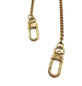 Louis Vuitton Cartera Cadena Correa Dije Oro LV Llavero Bolso Dije Solo Cadena - Imagen 1 de 6