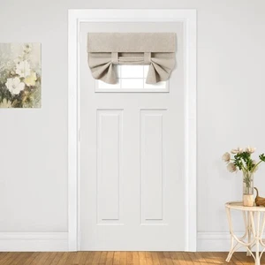 Blackout Linen French Door Curtains, Privacy Small Door Window Curtains, 26 X... - Picture 1 of 8