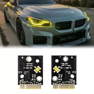 für BMW G42 G87 LED Tagfahrlicht Boards Gelb 2x Angel Eyes für M2 M240i ab 2023 - Picture 1 of 8