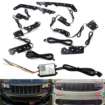 RGBW LED DRL Board For Jeep Grand Cherokee 2014-2021 APP Bluetooth Headlight DIY - Image 1 of 4