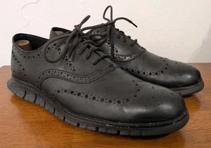 Cole Haan Zerogrand Wingtip Oxford Black C20719 Men’s 9 M Leather Dress Shoes - Picture 1 of 5
