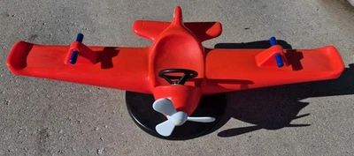 Vintage Little Tikes Red Airplane Teeter Totter Seesaw Ride On Toy For Kids HTF - Image 1 of 4