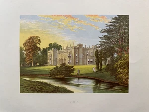 1880 Antique Print: Arbury Hall, Nuneaton, Warwickshire after Lydon - Picture 1 of 2