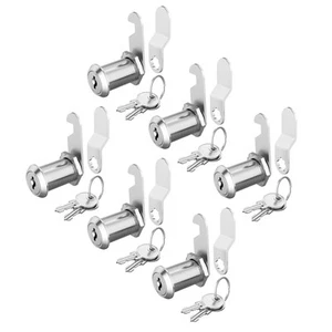 6 Pack Cabinet Locks with Keys, 1-1/8" Cam Lock keyed Alike, Secure File Cabi... - Picture 1 of 7