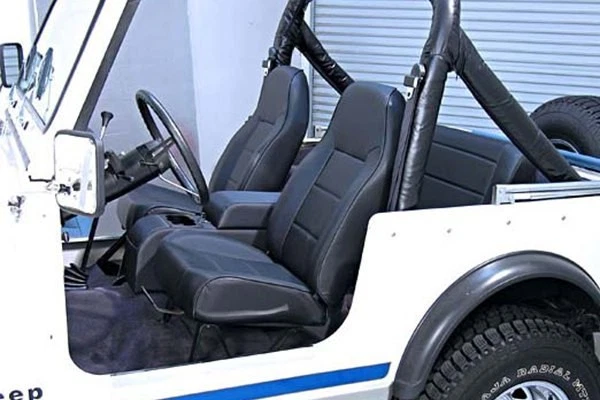 For Jeep TJ 97-03 Rugged Ridge Replacement Front Bucket Seat, Black Denim Foto 1 de 1