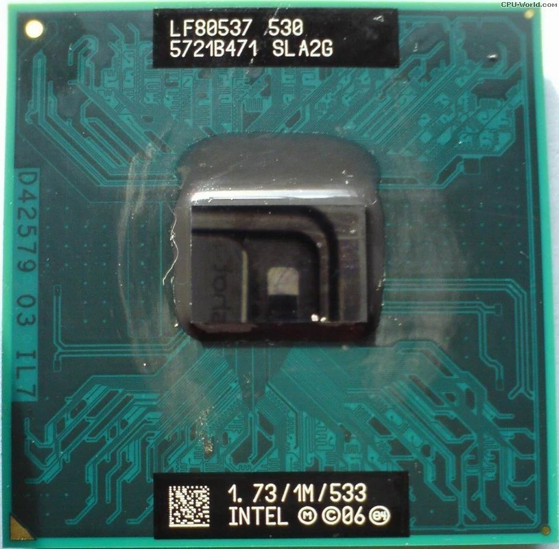 Processore CPU Mobile Intel Celeron 530 1.73 GHz  SLA2G M530 M - 1.73/1M/533 - Immagine 1 di 1