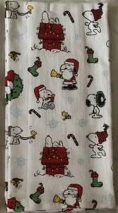 Peanuts~SNOOPY on Doghouse, Skating, Bell Ringer~Towel~16” X 26”~NEW~FREE SH. - Picture 1 of 2