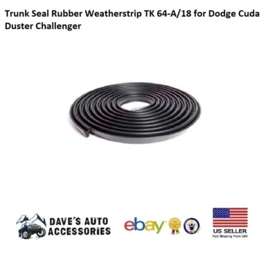 Trunk Seal Rubber Weatherstrip TK 64-A/18 for Dodge Cuda Duster Challenger - Image 1 of 2