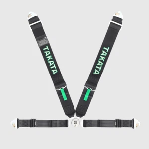 TAKATA RACE 4 Point Quick Harness Black Stitching FIA Sports Belt System JDM - Picture 1 of 8