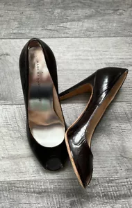 Marc by Marc Jacobs lackierte Schuhe High Hill Metallic Schwarz Italien Gr. 39 USA 8 - Bild 1 von 11